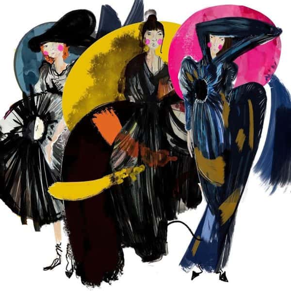 Emily Rose - Emily Rose's conceptual illustrations show outfits with bold asymmetrical silhouettes