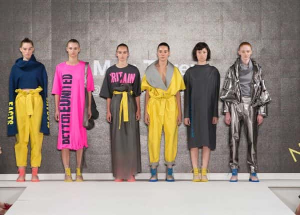 Meg Tovey - Image of a colourful collection feauring bright colours and metallics by Meg Tovey at Graduate Fashion Week