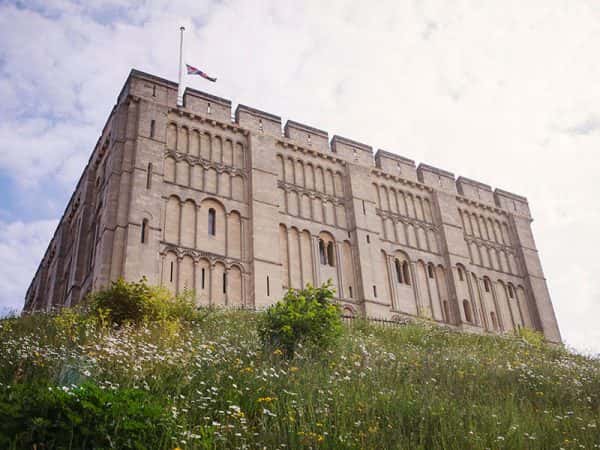 Norwich Castle Art Museum and Gallery - Image of Norwich's Medieval Castle on top of a green hill