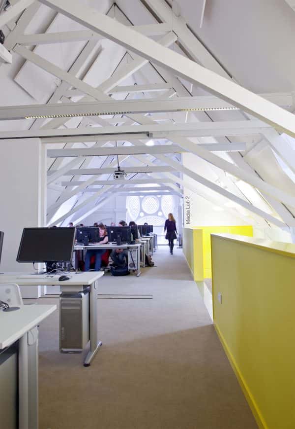  - Interior photograph of NUA's media lab