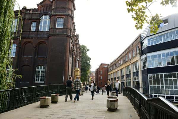  - Photograph of NUA's St George's and Guntons Building from across the bridge