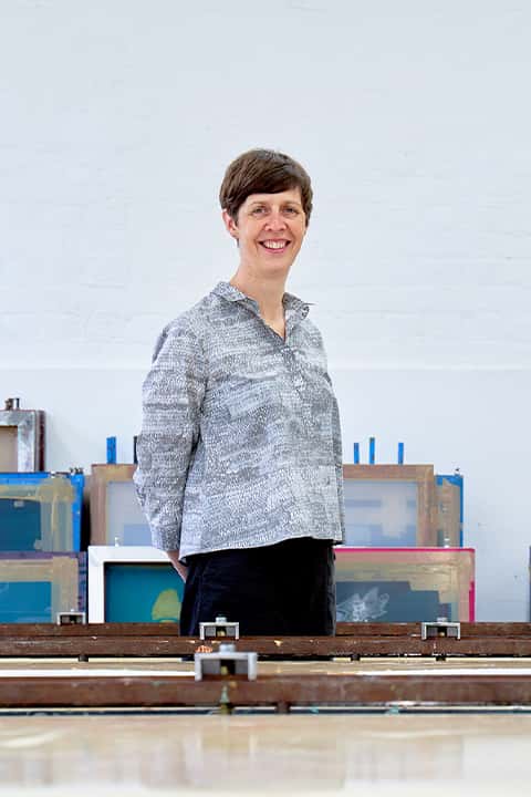 Kate Farley, Course Leader for Fashion and Textile Design at Norwich University of the Arts in one of our studios