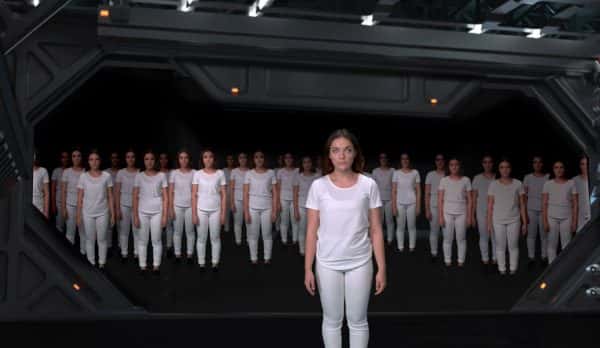 Pheya Tribelsky - Norwich University of the Arts Student work by BA VFX student Pheya Tribelsky showing women in matching white outfits standing together