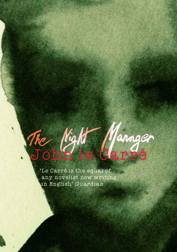 Ruta Kazlauskaite - Book cover of John le Carre's The Night Manager showing a face painted in hazy green watercolours