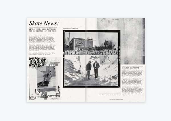 Skate News - A modern newspaper design for 'Skate News' by BA Design for Publishing student Ollie Turner. Black and white images alongside creative typography.