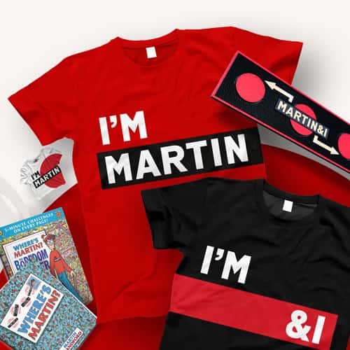 Ben Chamberlain & Ethan Brown - Brand extension for Martini and Martin & I concept for drinking with a friend. One red t-shirt with 'I'm Martin' and one black t-shirt with 'I'm & I'